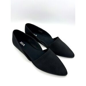 MIA black Flats with side cut outs
